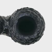 Peterson Dracula XL02 Rusticated Ebony Nickel Mounted Fishtail Pipe (PE3293)