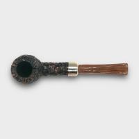Peterson Derry Rustic 106 Nickel Mounted 9mm Filter Fishtail Pipe (PE3303)