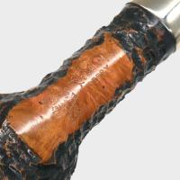 Peterson Derry Rustic 106 Nickel Mounted 9mm Filter Fishtail Pipe (PE3303)