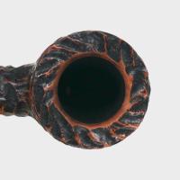 Peterson Derry Rustic 606 Nickel Mounted 9mm Filter Fishtail Pipe (PE3304)