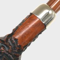 Peterson Derry Rustic 606 Nickel Mounted 9mm Filter Fishtail Pipe (PE3304)