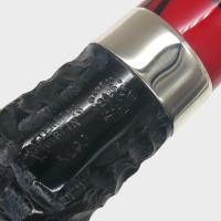 Peterson Dracula XL90 Rusticated Ebony Nickel Mounted Fishtail Pipe (PE3316)