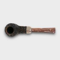 Peterson Derry Rustic 150 Nickel Mounted 9mm Filter Fishtail Pipe (PE3322)