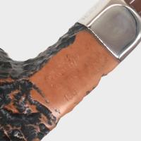 Peterson Derry Rustic 150 Nickel Mounted 9mm Filter Fishtail Pipe (PE3322)