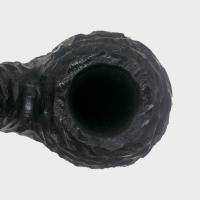 Peterson Dracula XL02 Rusticated Ebony Nickel Mounted Fishtail Pipe (PE3323)