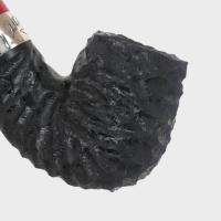 Peterson Dracula XL90 Rusticated Ebony Nickel Mounted Fishtail Pipe (PE3325)