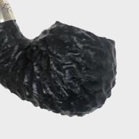 Peterson Dracula 03 Rusticated Ebony Nickel Mounted Fishtail Pipe (PE3330)