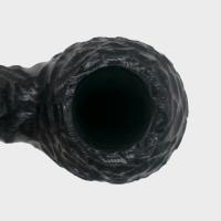 Peterson Dracula 03 Rusticated Ebony Nickel Mounted Fishtail Pipe (PE3330)