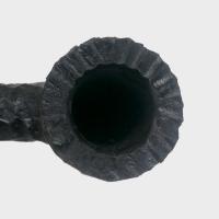Peterson Dracula 120 Rusticated Ebony Nickel Mounted Fishtail Pipe (PE3331)