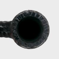 Peterson Dracula 15 Rusticated Ebony Nickel Mounted Fishtail Pipe (PE3341)