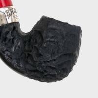 Peterson Dracula 230 Rusticated Ebony Nickel Mounted Fishtail Pipe (PE3370)
