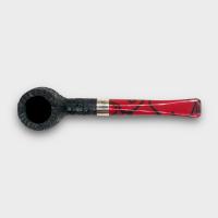 Peterson Dracula 608 Rusticated Ebony Nickel Mounted Fishtail Pipe (PE3374)