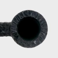 Peterson Dracula 608 Rusticated Ebony Nickel Mounted Fishtail Pipe (PE3374)