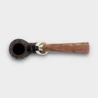 Peterson Derry Rustic 230 Nickel Mounted 9mm Filter Fishtail Pipe (PE3382)