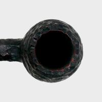 Peterson Junior Canted Apple Rusticated Nickel Mounted Fishtail Pipe (PE3395)