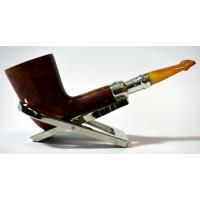 Peterson Amber Spigot Natural D17 Silver Mounted Fishtail Pipe (PE920)