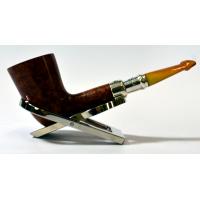 Peterson Amber Spigot Natural D17 Silver Mounted Fishtail Pipe (PE954)