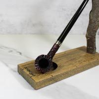 Peterson Churchwarden D17 Rustic Nickel Mounted Fishtail Pipe (PEC231)