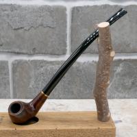 Angelo Dark Brown Polished Briar Churchwarden 9mm Filter Pipe (ANG01)