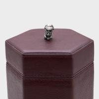 Peterson Oxblood Sherlock Holmes Tobacco Jar - Red Leather