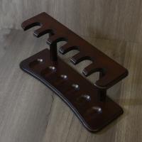 Walnut Pipe Rack - Holds 6 Pipes