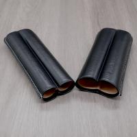 Jemar Leather Cigar Case - 2 Finger - 56 RG - Black