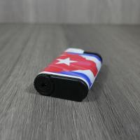 Palio Charlie Turano III Single Jet Flame Cigar Lighter - Cuban Flag