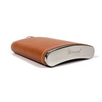 Peterson 6oz Hip Flask  - Tan Leather