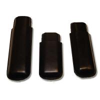 GBD Plain Leather Cigar Case - Two Robusto - BLACK