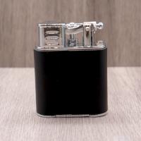 J Cure C.Gars Collection Pocket Jet Flame Lighter - Black Leather