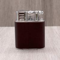 J Cure C.Gars Collection Pocket Jet Flame Lighter - Brown Leather