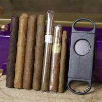 Quick Puff Christmas Cracker Gift Sampler - 7 Cigars and Cutter