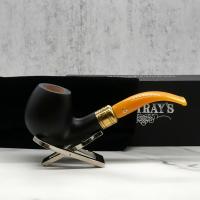 Rattrays The Bagpiper Black Yellow 9mm Fishtail Pipe (RA1364)