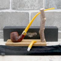 Rattrays The Bagpiper Sandblast Yellow 9mm Fishtail Pipe (RA1432)