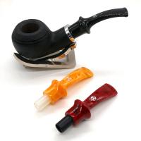Rattrays Beltanes Fire Sandblast Black Bent Fishtail Pipe (RA1568)