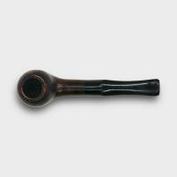 Real Briar Sandblast Bent 9mm Filter Fishtail Pipe (RB001)