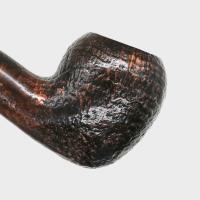 Real Briar Sandblast Bent 9mm Filter Fishtail Pipe (RB001)