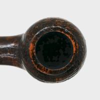 Real Briar Sandblast Bent 9mm Filter Fishtail Pipe (RB001)