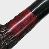 Real Briar Rustic Bent 9mm Filter Fishtail Pipe (RB005)