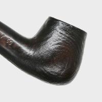Real Briar Sandblast Bent 9mm Filter Fishtail Pipe (RB007)