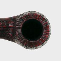 Real Briar Rustic Bent Metal Filter Fishtail Pipe (RB008)