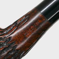 Real Briar Rustic Bent 9mm Filter Fishtail Pipe (RB011)