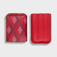 Recife Red Patterned Cigar Case - 3 Cigar Capacity