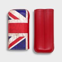 Recife Union Jack Cigar Case - 2 Cigar Capacity