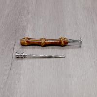 Rattrays Thin Caber Rings Pipe Tamper - Dark Bamboo