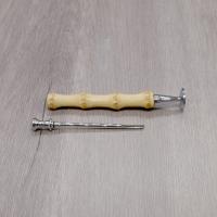 Rattrays Slim Caber Rings Pipe Tamper - Light Bamboo