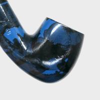 Sarome Pearwood Blue Moss Bent Metal Filter Fishtail Pipe (SAR003)
