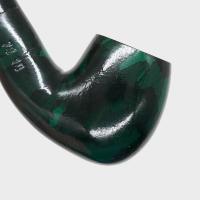 Sarome Pearwood Green Moss Bent Metal Filter Fishtail Pipe (SAR007)