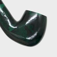 Sarome Pearwood Green Moss Bent Metal Filter Fishtail Pipe (SAR008)