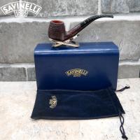 Savinelli 602 Anni Punto Oro Gold Sandblast 6mm Fishtail Pipe (SAV1022)